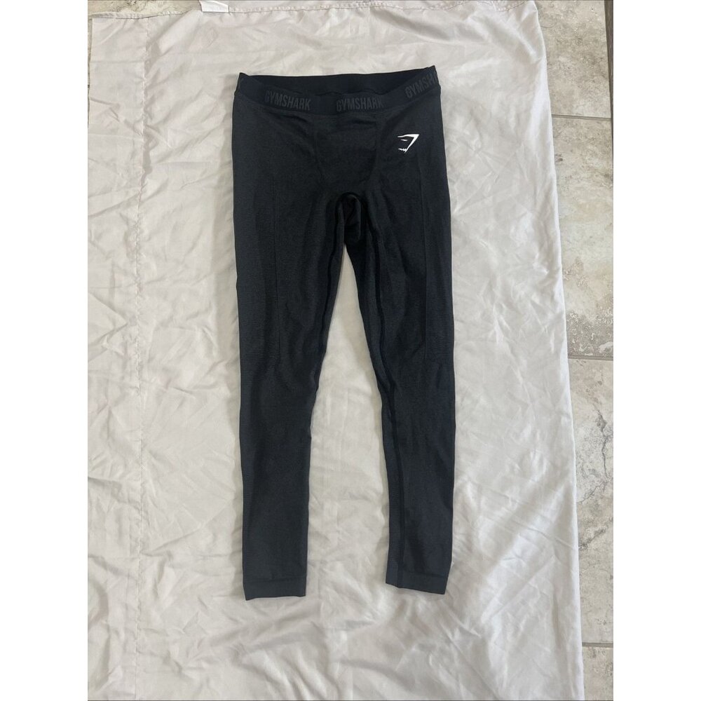 GYMSHARK ‘Vital Seamless' Size Large Stretch Workout Train Tights Black